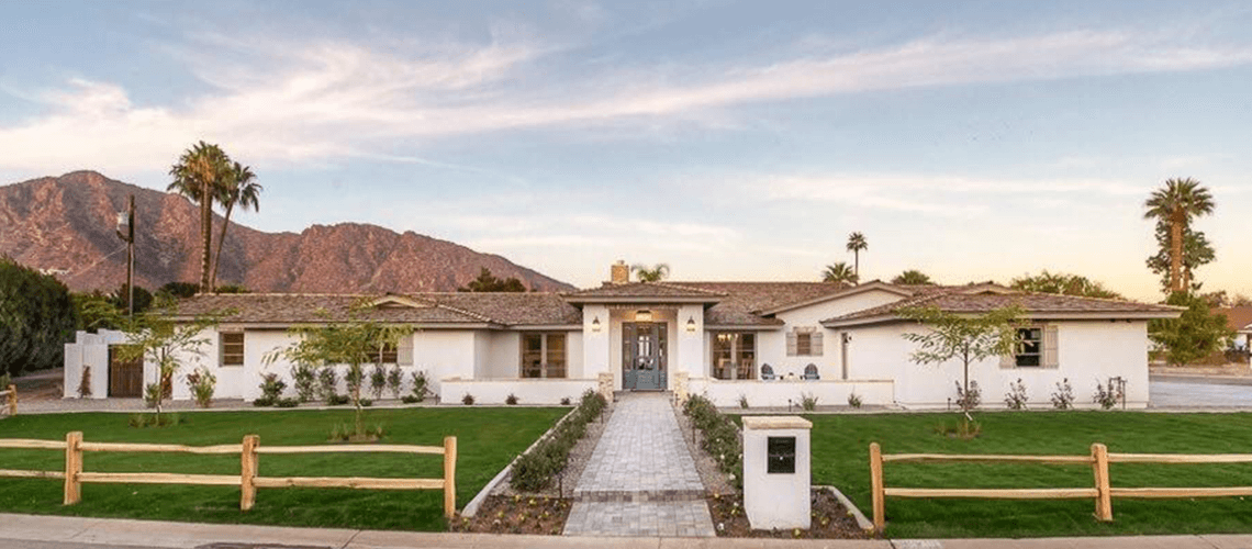 Traditional Phoenix custom home built for a Scottsdale family by Resurrection Builders.  